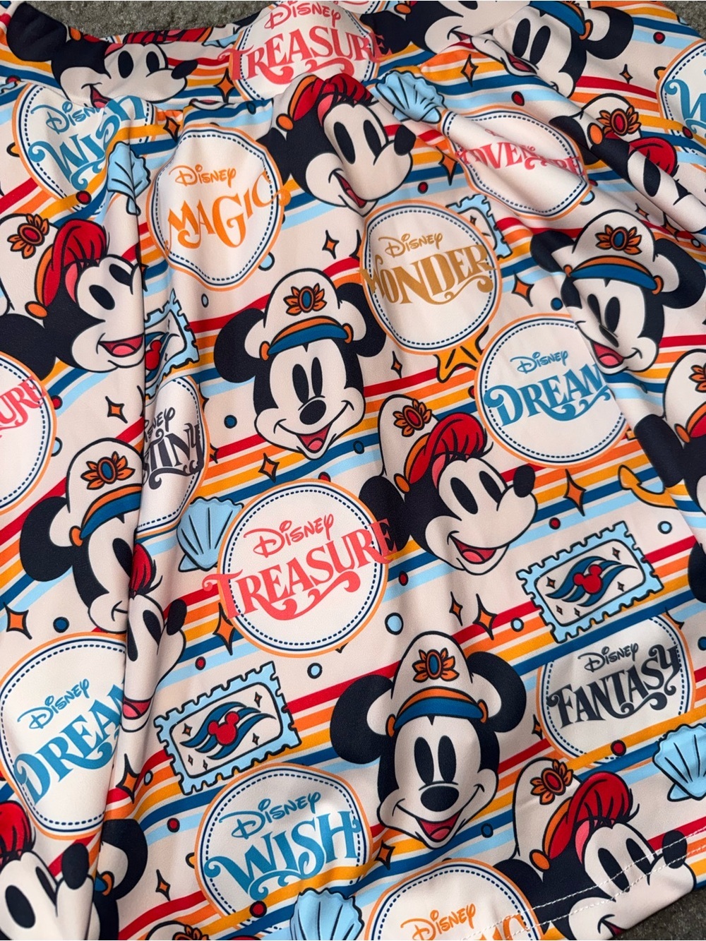 Disney Cruise Line Mickey and Minnie Mouse Circle Skort XS boutique/handmade - Picture 2 of 10